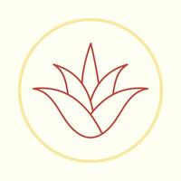 Aloe vera helpful trendy icon attractive abstract illustration artwork colorful design vector