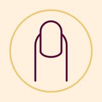 Finger nail trendy icon usable art colorful illustration abstract background design vector