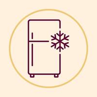 Refrigerator trendy icon usable art colorful illustration abstract background design vector