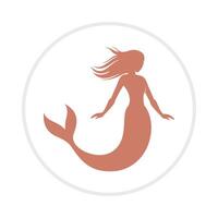 Mermaid applicable trendy icon attractive abstract illustration artwork colorful design vector