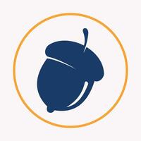 Acorn nut trendy icon elegant art colorful abstract background design vector