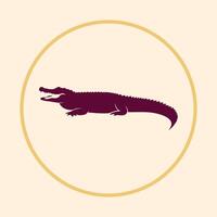 Alligator trendy icon usable art colorful illustration abstract background design vector
