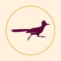 Roadrunner bird trendy icon usable art colorful illustration abstract background design vector