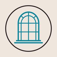 Window cool icon design abstract trendy art colorful illustration background vector