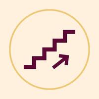 Stairs trendy icon usable art colorful illustration abstract background design vector