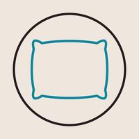 Pillow icon design abstract trendy art colorful illustration background vector
