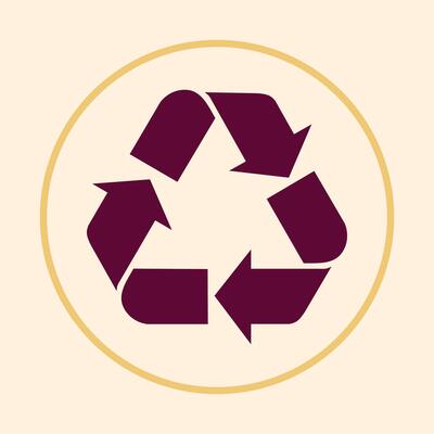Recycle trendy icon usable art colorful illustration abstract background design
