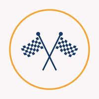 Race Flag trendy icon elegant art colorful abstract background design vector
