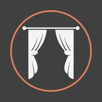 Curtain favorable trendy icon attractive abstract illustration artwork design vector