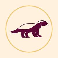 Badger trendy icon usable art colorful illustration abstract background design vector