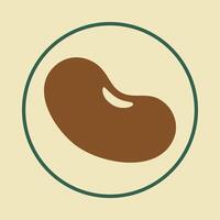 Kidney beans applicable trendy icon beautiful abstract illustration artwork colorful design vector