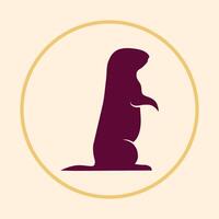 Gopher animal trendy icon usable art colorful illustration abstract background design vector