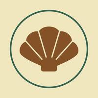 Sea shell applicable trendy icon beautiful abstract illustration artwork colorful design vector