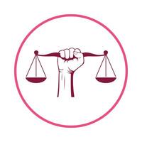 Justice scale artwork trendy beautiful illustration colorful abstract icon design vector