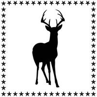 Deer Silhouette illustration, Deer Silhouette, Deer Silhouette art on white background vector