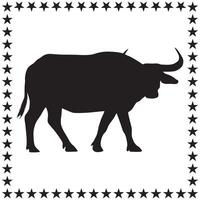 Cow Silhouette illustration, Cow Silhouette, Cow Silhouette art on white background vector
