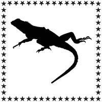 Lizard Silhouette illustration, Lizard Silhouette, Lizard Silhouette art on white background vector
