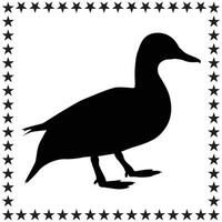 Duck Silhouette illustration, Duck Silhouette, Duck Silhouette art on white background vector