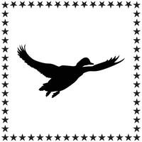 Duck Silhouette illustration, Duck Silhouette, Duck Silhouette art on white background vector
