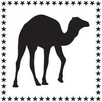Camel Silhouette illustration, Camel Silhouette, Camel Silhouette art on white background vector
