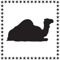 Camel Silhouette illustration, Camel Silhouette, Camel Silhouette art on white background vector