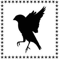 Bird Silhouette illustration, Bird Silhouette, Bird Silhouette art on white background vector