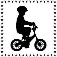 Bicycle Silhouette illustration, Bicycle Silhouette, Bicycle Silhouette art on white background vector