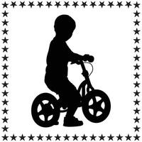 Bicycle Silhouette illustration, Bicycle Silhouette, Bicycle Silhouette art on white background vector