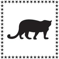 Cheetah Silhouette illustration, Cheetah Silhouette, Cheetah Silhouette art on white background vector