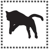 Cheetah Silhouette illustration, Cheetah Silhouette, Cheetah Silhouette art on white background vector