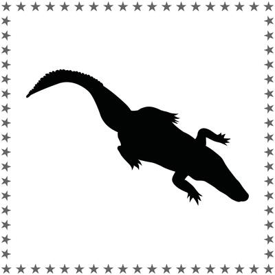 Crocodile Silhouette illustration, Crocodile Silhouette, Crocodile Silhouette art on white background