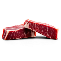 Raw beef short ribs bone in rich red hue captured in dramatic lighting png