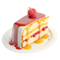 Peach melba cake golden peach studded layers raspberry sauce dripping Food and Culinary concept png