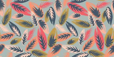 Folk floral seamless pattern. Modern abstract design for paper, cover, fabric, pacing and other uses vector