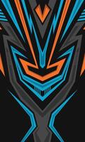 Racing style geometric abstract background. Sublimation printing jersey fabric template vector