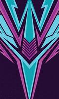 Racing style geometric abstract background. Sublimation printing jersey fabric template vector