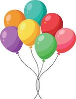 A bunch of colorful balloons are arranged in a tree shape vector