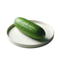 Cucumber on a plate isolated from background png