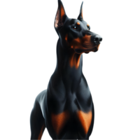 Doberman dog on transparent background png