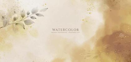 Abstract horizontal watercolor background. Neutral light colored empty space background illustration vector