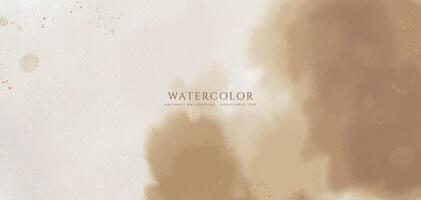 Abstract horizontal watercolor background. Neutral light colored empty space background illustration vector