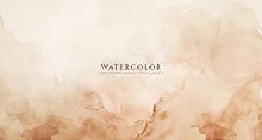 Abstract horizontal watercolor background. Neutral light colored empty space background illustration vector