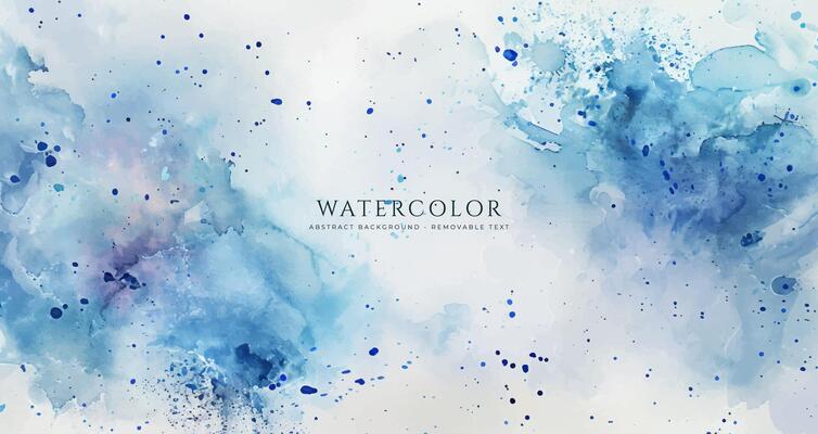 Abstract horizontal watercolor background. Neutral light colored empty space background illustration