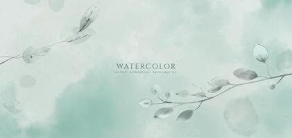 Abstract horizontal watercolor background. Neutral light colored empty space background illustration vector
