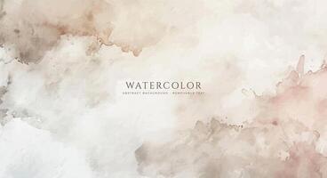 Abstract horizontal watercolor background. Neutral light colored empty space background illustration vector