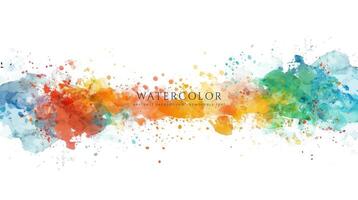 Abstract horizontal watercolor background. Neutral light colored empty space background illustration vector