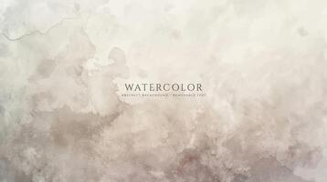 Abstract horizontal watercolor background. Neutral light colored empty space background illustration vector