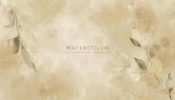 Abstract horizontal watercolor background. Neutral light colored empty space background illustration vector