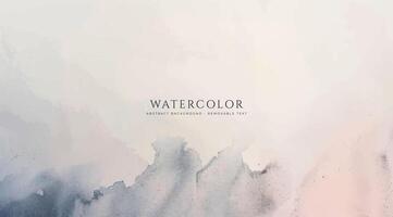Abstract horizontal watercolor background. Neutral light colored empty space background illustration vector