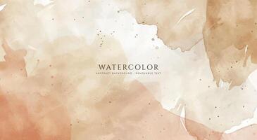 Abstract horizontal watercolor background. Neutral light colored empty space background illustration vector